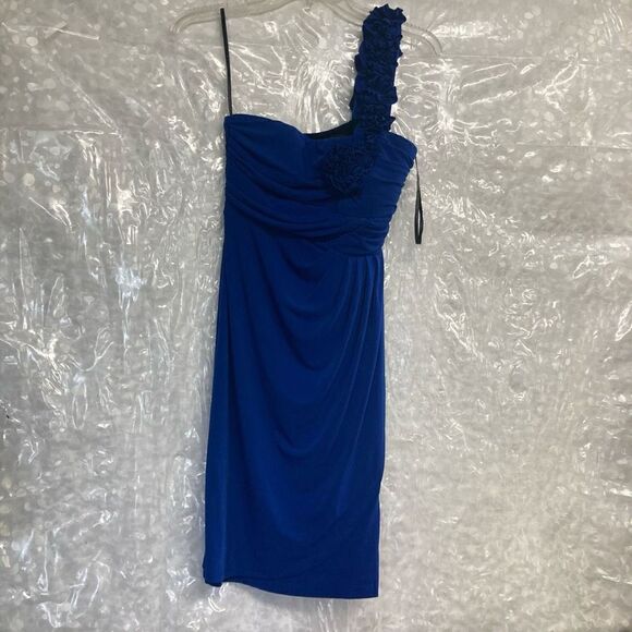 VALERIE BERTINELLI Women’s Floral Ruffle One Shoulder Prom Dress Size 6 - Picture 1 of 7